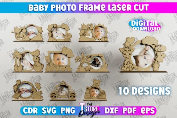 Paquete De Marcos De Fotos Para Bebes 2 Creativo Digital